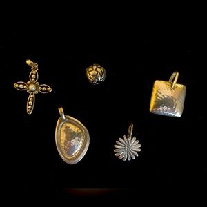 Lot of five Silpada pendants.